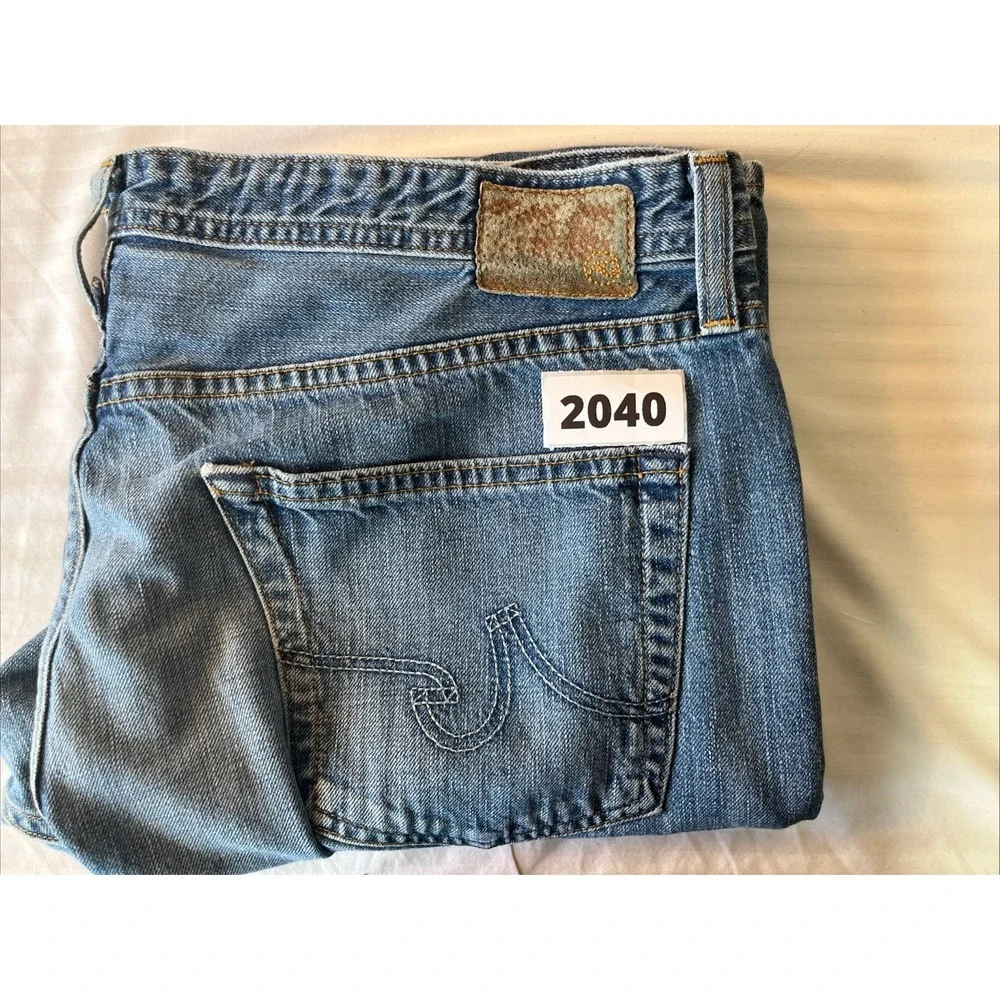 AG Adriano Goldschmied Jeans Men's 38x34 Blue Relaxed Fit Denim